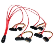 Picture of StarTech.com 50cm Internal Serial Attached SCSI Mini SAS Cable - SFF8087 to 4x SFF8482