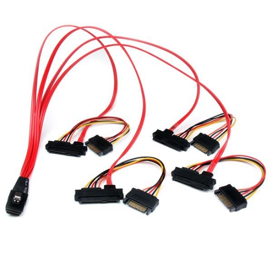 Picture of StarTech.com 50cm Internal Serial Attached SCSI Mini SAS Cable - SFF8087 to 4x SFF8482