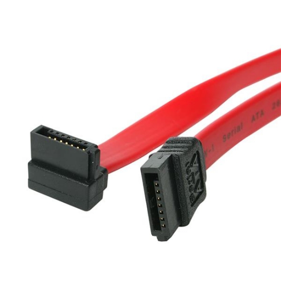 Picture of StarTech.com 12in SATA to Right Angle SATA Serial ATA Cable