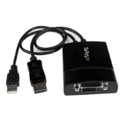 Picture of StarTech.com DisplayPort to DVI Dual Link Active Adapter - DisplayPort to DVI-D Adapter Video Converter 2560x1600 60Hz - DP 1.2 to DVI Monitor - USB Powered - Latching DP Connector