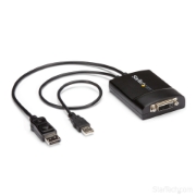 Picture of StarTech.com DisplayPort to DVI Dual Link Active Adapter - DisplayPort to DVI-D Adapter Video Converter 2560x1600 60Hz - DP 1.2 to DVI Monitor - USB Powered - Latching DP Connector