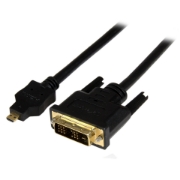 Picture of StarTech.com 6ft (2m) Micro HDMI to DVI Cable - Micro HDMI to DVI Adapter Cable - Micro HDMI Type-D Device to DVI-D Single Link Monitor/Display/Projector Video Converter Cord - Durable