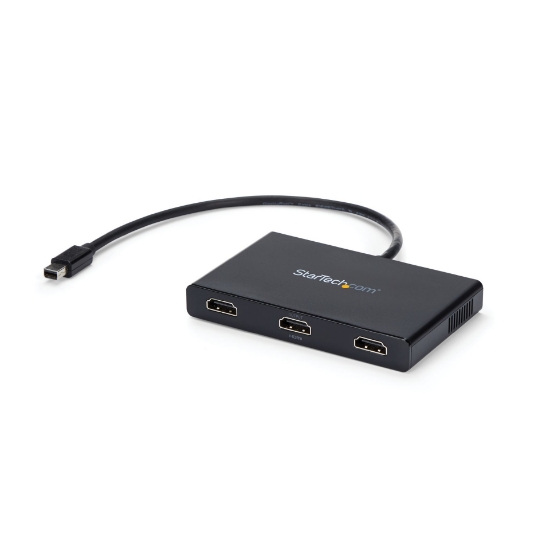 Picture of StarTech.com 3-Port Multi Monitor Adapter - Mini DisplayPort to HDMI MST Hub - Triple 1080p or Dual 4K 30Hz - Video Splitter for Extended Desktop Mode on Windows Only - mDP 1.2 to 3x HDMI