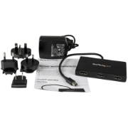 Picture of StarTech.com 3-Port Multi Monitor Adapter - Mini DisplayPort to HDMI MST Hub - Triple 1080p or Dual 4K 30Hz - Video Splitter for Extended Desktop Mode on Windows Only - mDP 1.2 to 3x HDMI