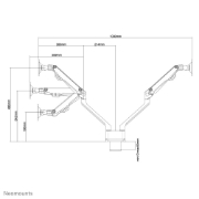 Picture of Neomounts FPMA-D750DSILVER Monitor arm 10-32" - gas spring - Topfix