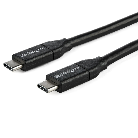 Picture of StarTech.com USB-C to USB-C Cable w/ 5A PD - M/M - 1 m (3 ft.) - USB 2.0 - USB-IF Certified