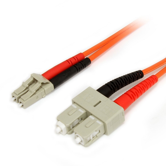 Picture of StarTech.com 1m Fiber Optic Cable - Multimode Duplex 62.5/125 LSZH Fiber Jumper Cord - LC/SC