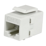 Picture of StarTech.com White Cat 6 RJ45 Keystone Jack Network Coupler - F/F