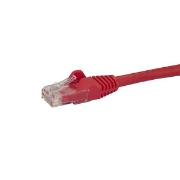 Picture of StarTech.com 10m CAT6 Ethernet Cable - Red CAT 6 Gigabit Ethernet Wire -650MHz 100W PoE RJ45 UTP Network/Patch Cord Snagless w/Strain Relief Fluke Tested/Wiring is UL Certified/TIA