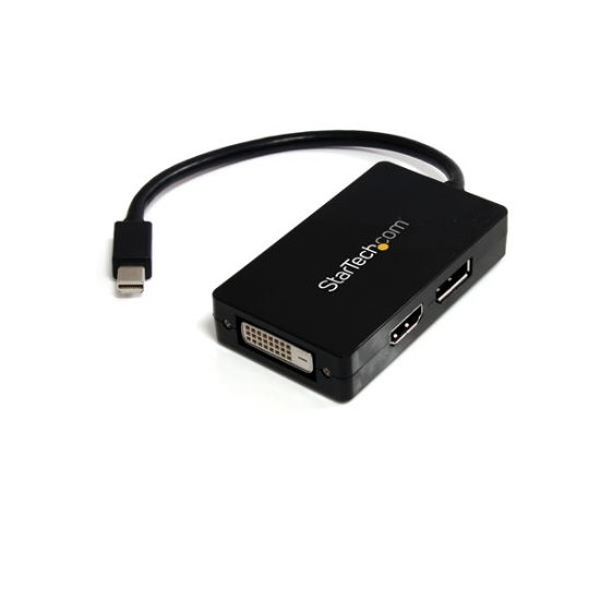 Picture of StarTech.com Travel A/V adapter: 3-in-1 Mini DisplayPort to DisplayPort DVI or HDMI converter