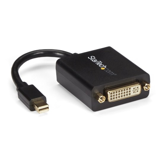 Picture of StarTech.com Mini DisplayPort to DVI Adapter - Mini DP to DVI-D Converter - 1080p Video - VESA Certified - mDP or Thunderbolt 1/2 Mac/PC to DVI Monitor - mDP 1.2 to DVI Single-Link Dongle