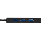 Picture of StarTech.com 3-Port Portable USB 3.0 Hub plus Gigabit Ethernet - Aluminum with Built-in Cable~3-Port Portable USB 3.0 Hub plus Gigabit Ethernet - 5Gbps - Aluminum with Built-in Cable