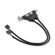 Picture of StarTech.com 2 Port USB A Female Low Profile Slot Plate Adapter
