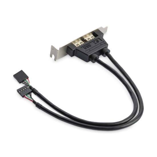 Picture of StarTech.com 2 Port USB A Female Low Profile Slot Plate Adapter