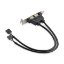 Image de StarTech.com Equerre USB 2 ports - Adaptateur Slot USB - Faible Encombrement (LP)