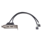 Picture of StarTech.com 2 Port USB A Female Low Profile Slot Plate Adapter