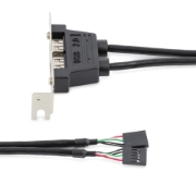 Picture of StarTech.com 2 Port USB A Female Low Profile Slot Plate Adapter