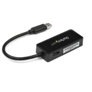 Picture of StarTech.com USB 3.0 to Gigabit Ethernet Adapter NIC w/ USB Port - Black