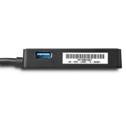 Picture of StarTech.com USB 3.0 to Gigabit Ethernet Adapter NIC w/ USB Port - Black
