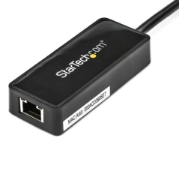 Picture of StarTech.com USB 3.0 to Gigabit Ethernet Adapter NIC w/ USB Port - Black