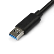 Picture of StarTech.com USB 3.0 to Gigabit Ethernet Adapter NIC w/ USB Port - Black