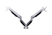 Picture of BakkerElkhuizen Smart Office 12 Dual Monitor Arm Clamp + Bolt Through