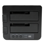 Picture of StarTech.com Dual Bay Hard Drive Duplicator, Standalone USB 3.0 (5 Gbps) / eSATA to 2.5/3.5" SATA III HDD/SSD Cloner/Copier, Hard Drive Docking Station, Hard Disk Cloner