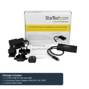 Picture of StarTech.com 3-Port USB 3.0 Hub plus Gigabit Ethernet - USB-C - Includes Power Adapter~3-Port USB-C Hub with Gigabit Ethernet - USB-C to 3x USB-A - USB 3.0 (5Gbps) - Includes Power Adapter