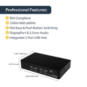 Picture of StarTech.com 4 Port USB DisplayPort KVM Switch with Audio