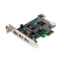 Image de StarTech.com Carte Adaptateur PCI Express vers 4 Ports USB 2.0 - Carte PCIe Interne Externe