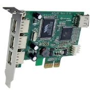 Picture of StarTech.com 4 Port PCI Express Low Profile High Speed USB Card