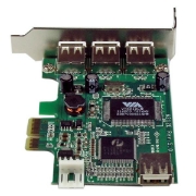 Picture of StarTech.com 4 Port PCI Express Low Profile High Speed USB Card