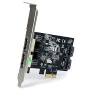 Picture of StarTech.com 2 Port PCI Express SATA 6 Gbps eSATA Controller Card - Dual Port PCIe SATA III Card - 2 Int/2 Ext