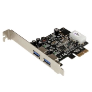 Picture of StarTech.com 2 Port PCI Express (PCIe) SuperSpeed USB 3.0 Card Adapter with UASP - LP4 Power