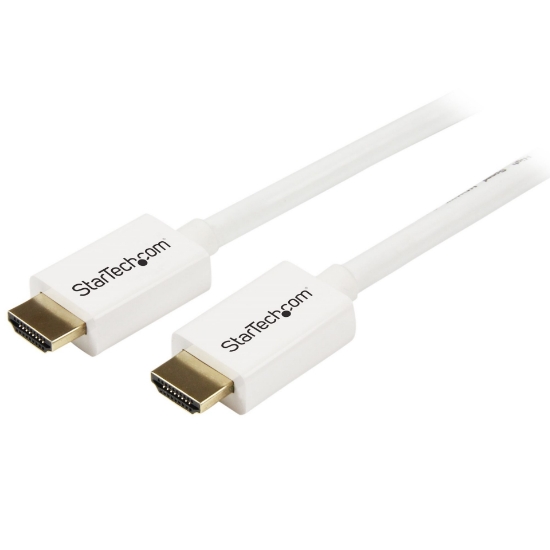 Picture of StarTech.com 7m / 23 ft CL3 Rated HDMI Cable w/ Ethernet - In Wall Rated Ultra HD HDMI Cable - 4K 30Hz UHD High Speed HDMI Cable - 10.2 Gbps - HDMI 1.4 Video/Display Cable - 30AWG, White