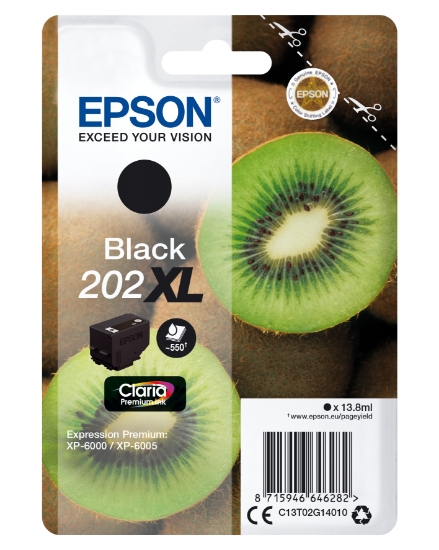Picture of Epson Kiwi Singlepack Black 202XL Claria Premium Ink