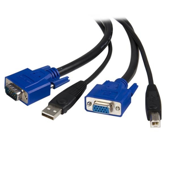 Picture of StarTech.com 10 ft 2-in-1 Universal USB KVM Cable