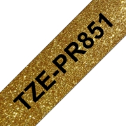 Picture of Brother TZE-PR851 label-making tape Black on gold