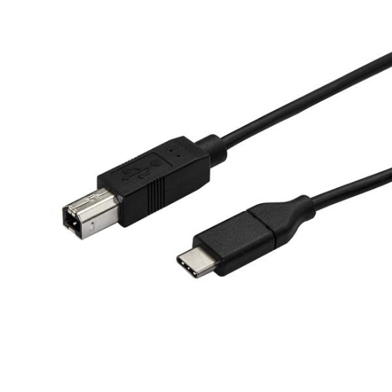 Picture of StarTech.com USB-C to USB-B Printer Cable - M/M - 0.5 m - USB 2.0