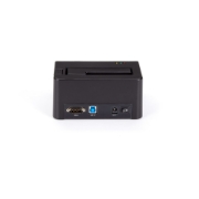 Picture of StarTech.com Single Bay Hard Drive Eraser, Standalone HDD/SSD Sanitizer, 4Kn, USB 3.0 to SATA III (6 Gbps), 9 Erase Modes, LCD Display, Secure Erase Hard Disk Sanitizer Dock, DB-9 Printer Port, TAA Compliant