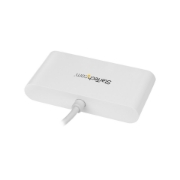 Picture of StarTech.com 4 Port USB C Hub with 4x USB-A Ports (USB 3.0 SuperSpeed 5Gbps) - USB Bus Powered - Portable/Laptop USB-C to USB-A Adapter Hub - USB 3.1 Gen 1/USB 3.2 Gen 1 Type-C Hub - White~4 Port USB C Hub with 4x USB-A Ports (USB 3.0 SuperSpeed 5Gbps) - USB Bus Powered - Portable/Laptop USB-C to USB-A Adapter Hub - USB 3.2 Gen 1 Type-C Hub - White