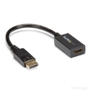 Picture of StarTech.com DisplayPort to HDMI Adapter - DP 1.2 to HDMI Video Converter 1080p - DP to HDMI Monitor/TV/Display Cable Adapter Dongle - Passive DP to HDMI Adapter - Latching DP Connector