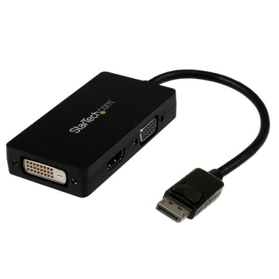 Picture of StarTech.com Travel A/V adapter: 3-in-1 DisplayPort to VGA DVI or HDMI converter