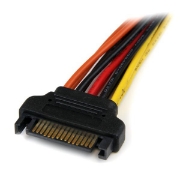 Picture of StarTech.com 6in Latching SATA Power Y Splitter Cable Adapter - M/F