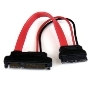 Picture of StarTech.com 6in Slimline SATA to SATA Adapter with Power - F/M