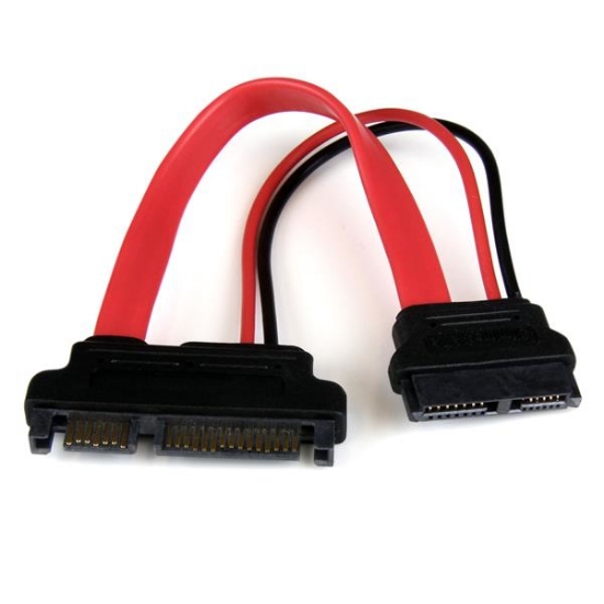 Picture of StarTech.com 6in Slimline SATA to SATA Adapter with Power - F/M