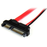 Picture of StarTech.com 6in Slimline SATA to SATA Adapter with Power - F/M