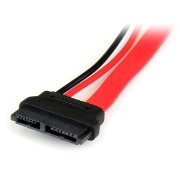 Picture of StarTech.com 6in Slimline SATA to SATA Adapter with Power - F/M