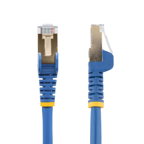 Picture of StarTech.com 0.50m CAT6a Ethernet Cable - 10 Gigabit Shielded Snagless RJ45 100W PoE Patch Cord - 10GbE STP Network Cable w/Strain Relief - Blue Fluke Tested/Wiring is UL Certified/TIA