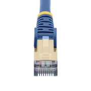 Picture of StarTech.com 0.50m CAT6a Ethernet Cable - 10 Gigabit Shielded Snagless RJ45 100W PoE Patch Cord - 10GbE STP Network Cable w/Strain Relief - Blue Fluke Tested/Wiring is UL Certified/TIA